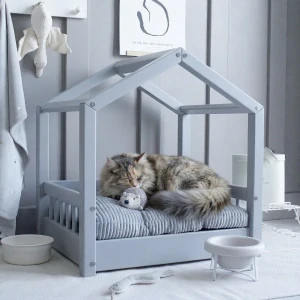 Pelíšek pro domácího mazlíčka COZY HOUSE - šedá