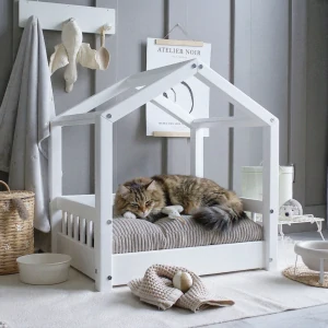 Pelíšek pro domácího mazlíčka COZY HOUSE - bílá