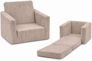Dětské křesílko skládací Premium Manžestr - béžová