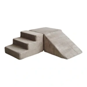 Pěnová hrací sestava 3 ks, manžestr - béžová