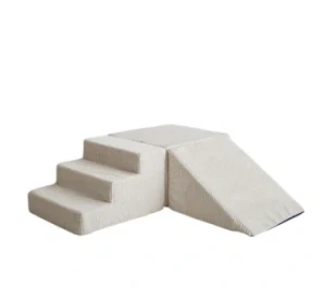 Pěnová hrací sestava 3 ks, manžestr - krémová