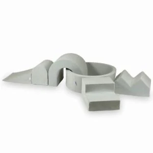 Pěnové domácí hřiště s bazénkem - světle šedá