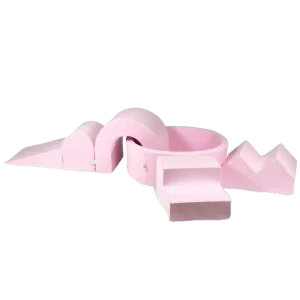 Pěnové domácí hřiště s bazénkem - růžová