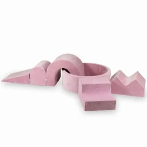 Pěnové domácí hřiště s bazénkem VELVET - růžová