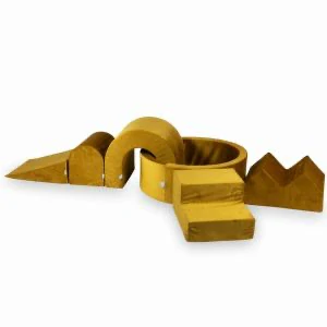 Pěnové domácí hřiště s bazénkem VELVET - gold