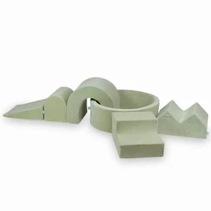 Pěnové domácí hřiště s bazénkem VELVET - světle mátová