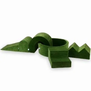 Pěnové domácí hřiště s bazénkem VELVET - zelená