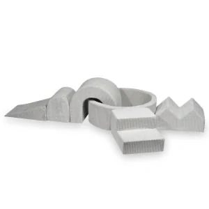 Pěnové domácí hřiště s bazénkem manžestr - šedá