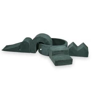 Pěnové domácí hřiště s bazénkem manžestr - zelená