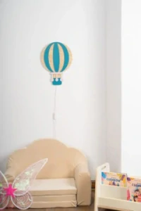 Dřevěná noční lampička BALON - LED pro děti