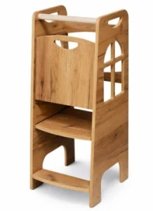 Učící věž Kitchen Helper - domeček, přírodní dřevo
