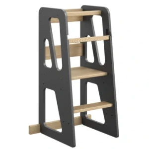 Montessori učící věž / Kitchen Helper - triangle, tmavě šedá
