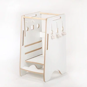 Montessori učící věž - sorter, bílá