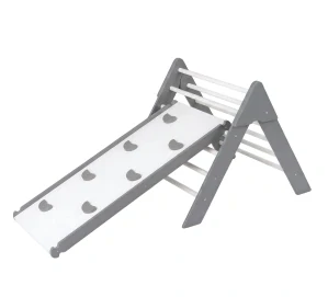 Pickler Triangle prolézačka se skluzavkou - bílo-šedá