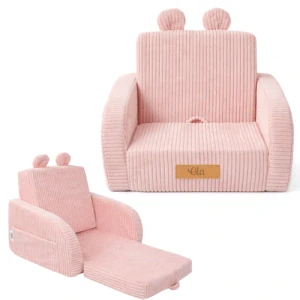 Dětské křesílko Teddy - manšestr, růžová