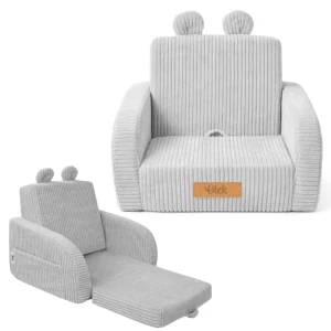 Dětské křesílko Teddy - manšestr, šedá