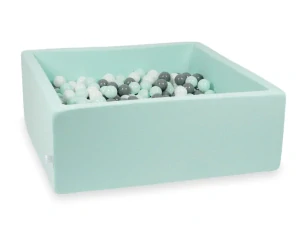 Dětský suchý bazének hranatý, s míčky - mint