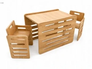 Dětský stůl CUBE a židlička 2ks, polohovací - buk