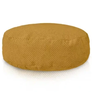 Dětský sedací taburet - samet, žlutá
