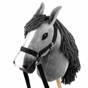 Hobby Horse Skippi A3 – šedý koník na tyči s ohlávkou a otěžemi