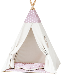 Stan teepee pro děti Standard béžový - růžový