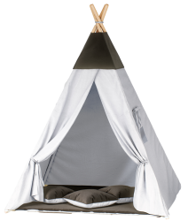 Stan teepee pro děti Standard šedý - černý
