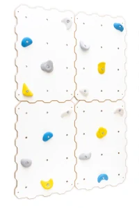 Modulová lezecká stěna pro děti - puzzle, bílá, barevné úchyty
