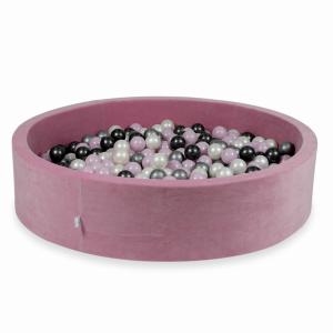 Suchý kulatý bazének s míčky XXL VELVET (pol.130 cm), různé barvy