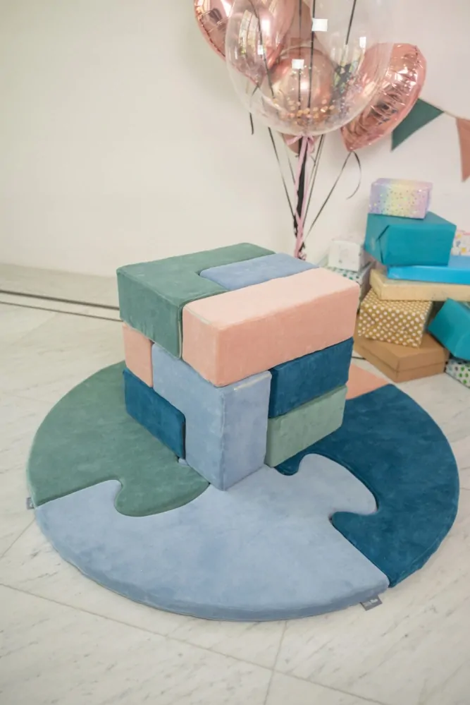 Sametová pěnová hrací podložka - puzzle