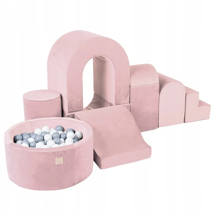 Pěnové hřiště se suchým bazénkem a míčky - manžestr, růžová