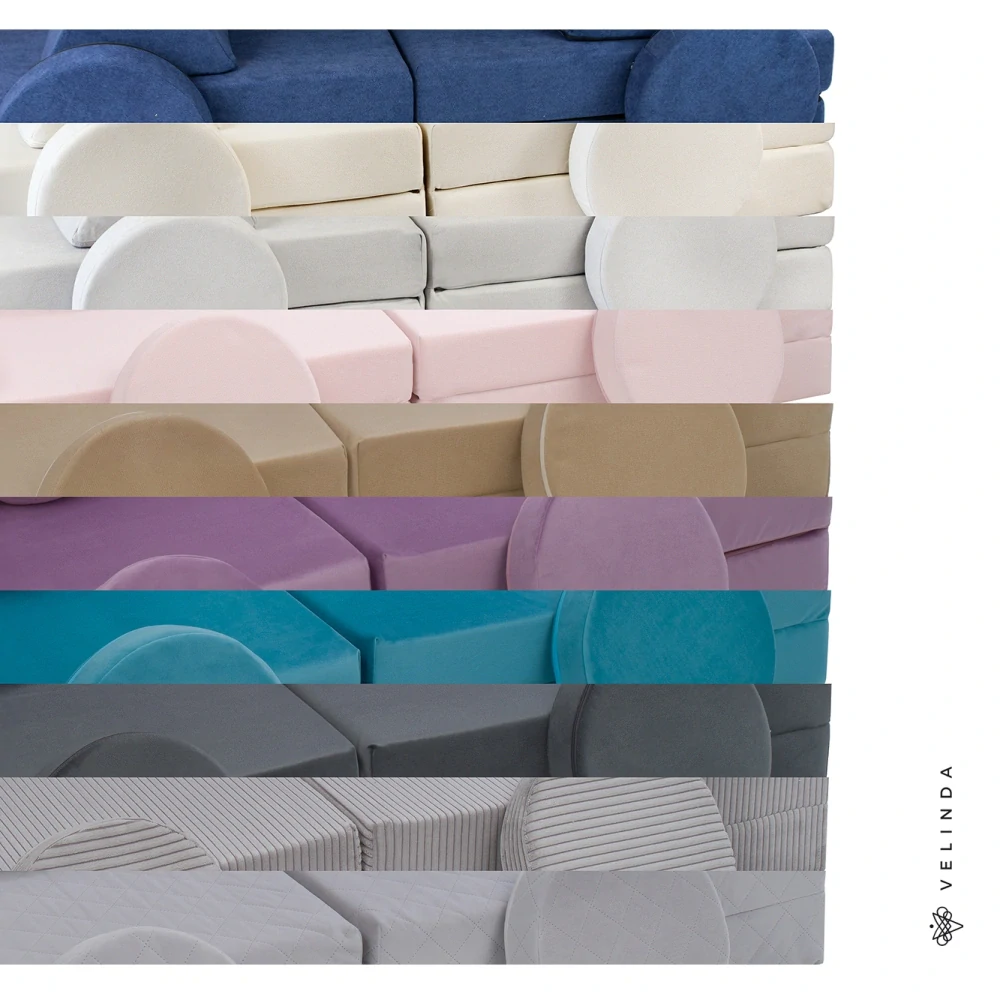 Modulární dětská pohovka - multifunkční, světle šedá