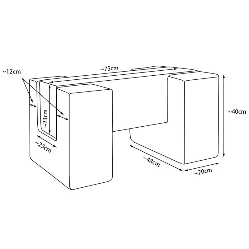 Lávka-suchý zip, 3 bloky, soft play