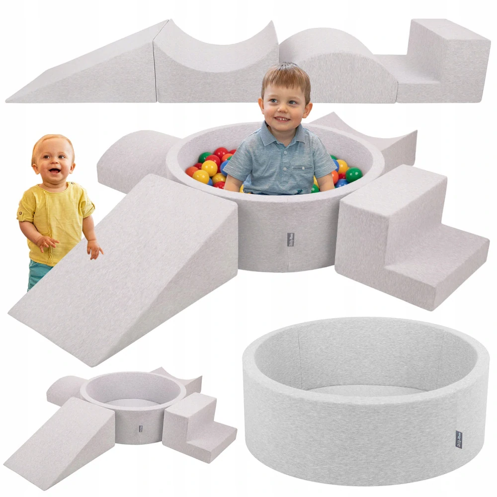 Pěnová hrací sada a domácí hřiště s bazénkem