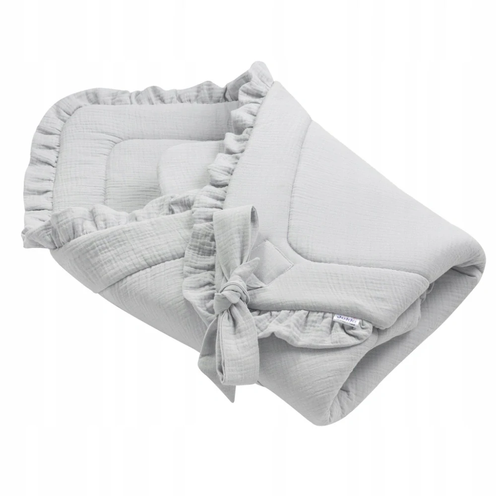 Dětská mušelinová zavinovačka - šedá