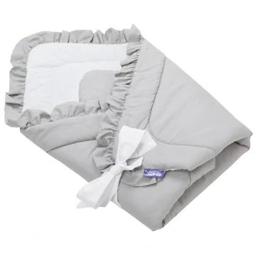 Oboustranná bavlněná dětská zavinovačka  - šedá