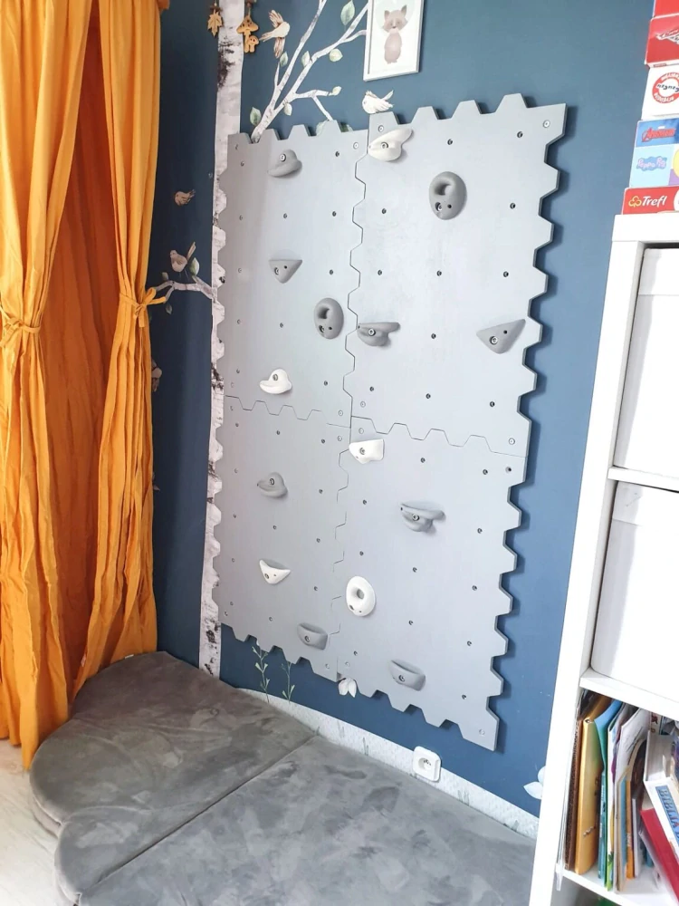 Domácí lezecká stěna pro děti - šedá