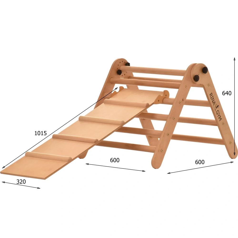 Pickler Triangle - Lezecký trojúhelník se skluzavkou - natural