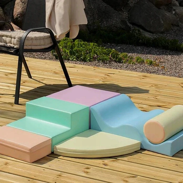 Měkké, barevné pěnové bloky Soft Play Explore – béžová