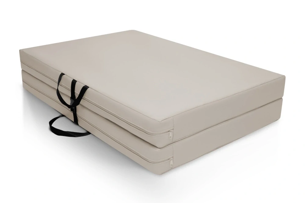 Gymnastická skládací žíněnka - béžová