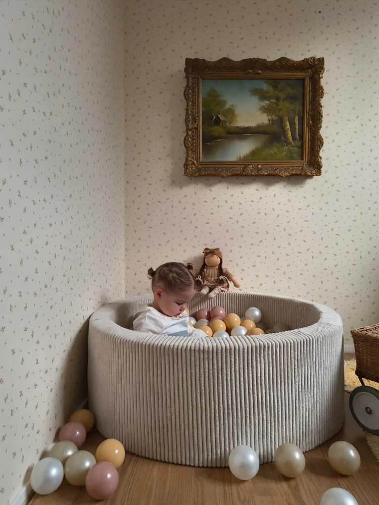 Dětský kulatý bazének L (90 cm) MANŽESTR - toffee