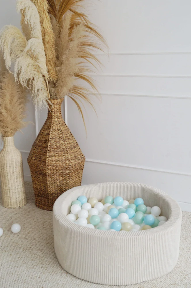 Suchý bazének pro děti s míčky, manžestr - béžová