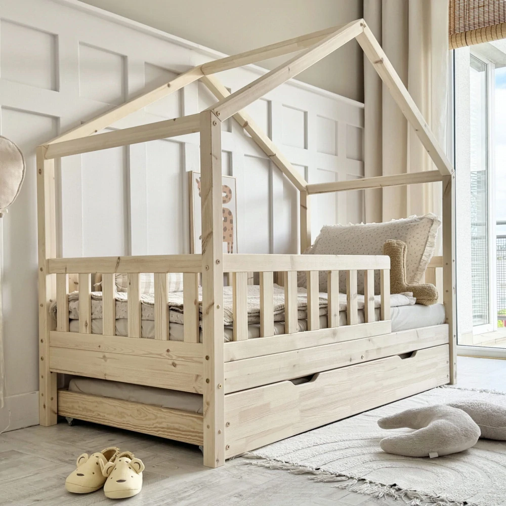 Dětská Postel Domeček Gabby PLUS Sleep - natural, přistýlka