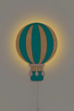 Dřevěná noční lampička BALON - LED pro děti