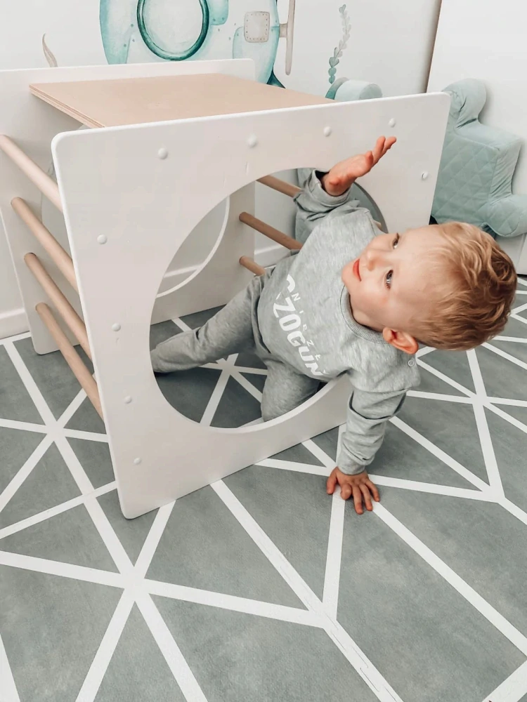 Lezecká montessori kostka - natural