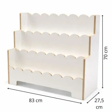Dětská knihovna Montessori – 83 cm, kaštanová