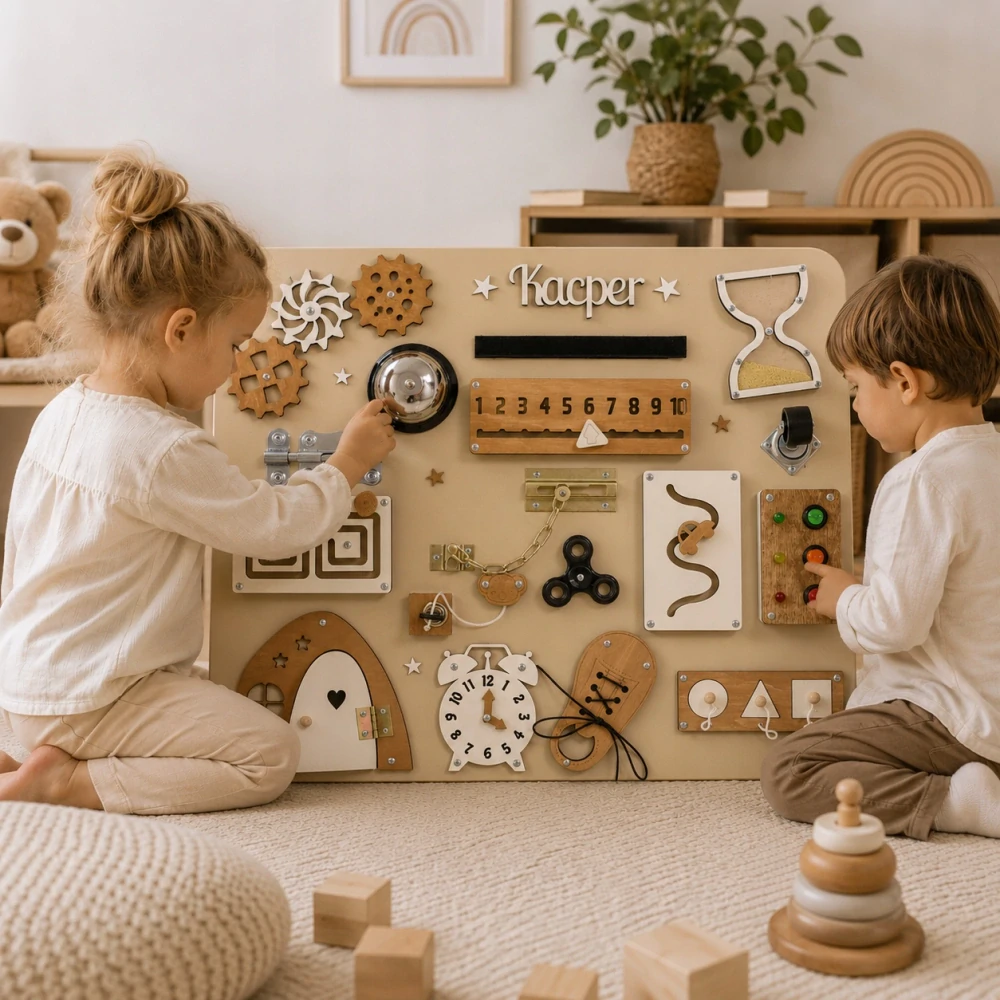 Montessori senzorická manipulační tabule XL