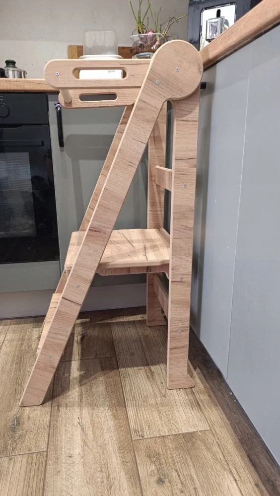 Montessori učicí věž skládací Basic - přírodní