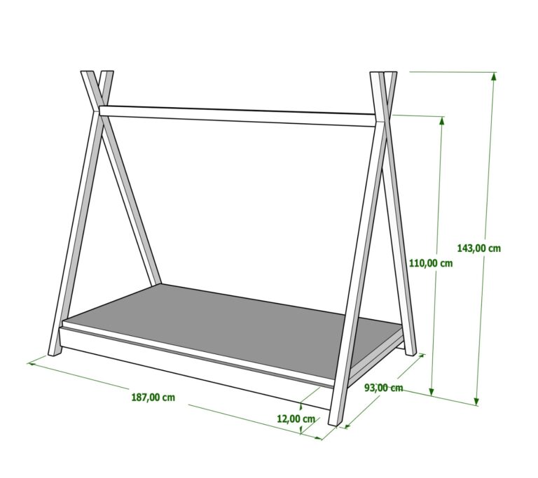 Dětská postel teepee (týpý)