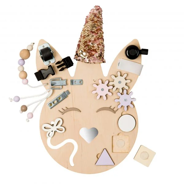 Montessori senzorická manipulační tabule - Unicorn