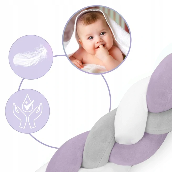 Mantinel pletený cop 3m - modrý